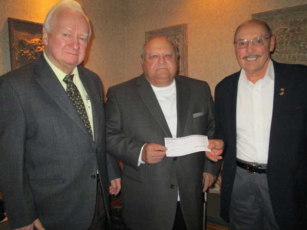 Ray Nolan and Wilfrid Godin Receive Donation from Paul Plante